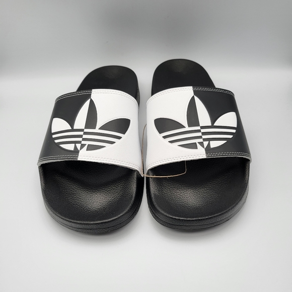 NEW W11 | M10 Adidas Split Lite Slides in Black and White - Picture 4 of 10